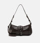 Tamaris Marina Snake Donkerbruine Schoudertas voor dames (378748)