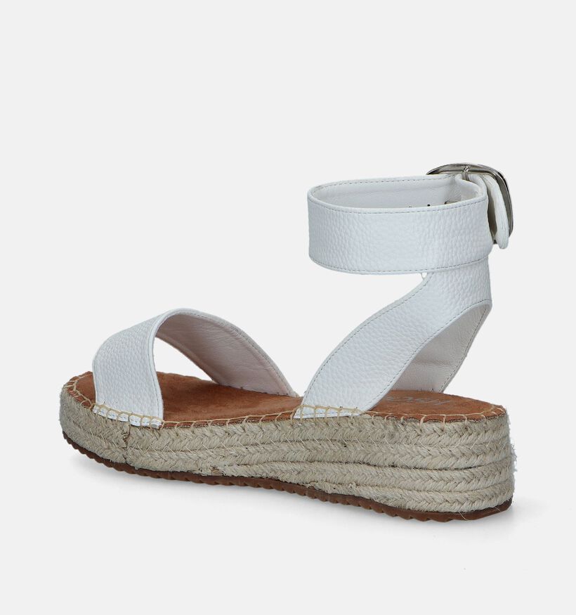 Posh by Poelman Sandales avec talon compensé en Blanc pour femmes (343399)