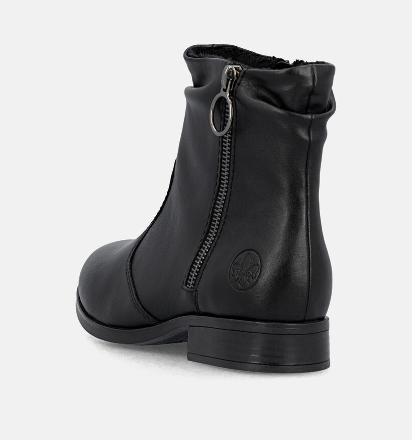 Rieker Antistress Bottines motardes en Noir pour femmes (379971) - pour semelles orthop&eacute;diques