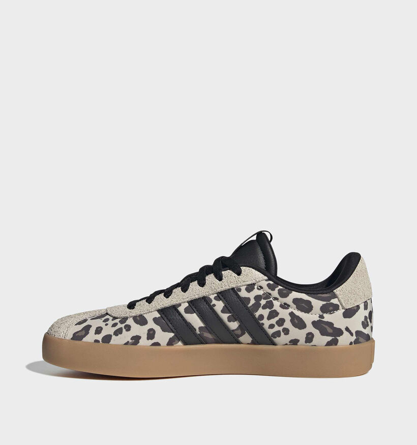 adidas VL Court 3.0 Beige/Zwarte Sneakers voor dames (380336)