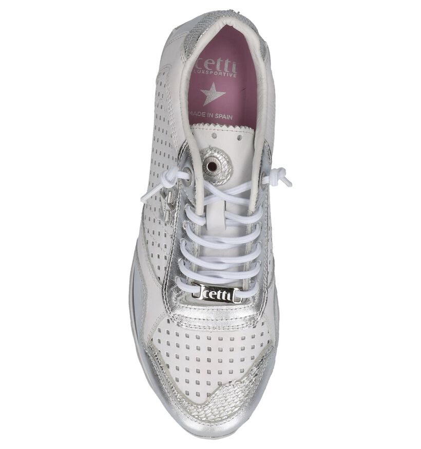 Cetti Sra Lux Witte Sneakers in leer (220684)