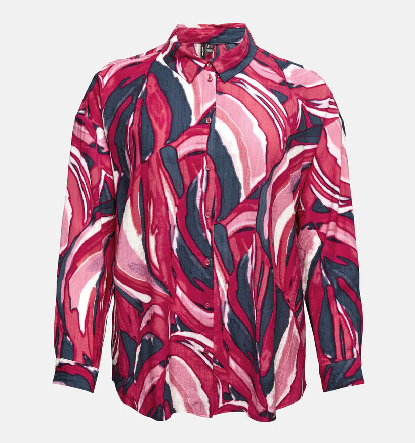 Vero Moda Curve Vera Violet Blouse en Fuchsia/Bleu pour femmes (367795)