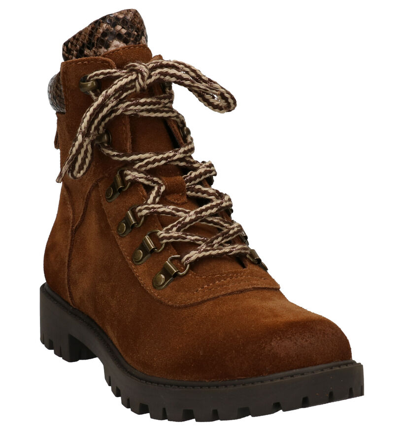 Youh! Cognac Boots in daim (259342)