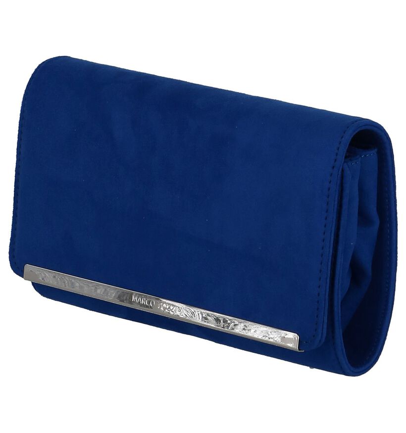 Blauwe Clutch Marco Tozzi in stof (246852)