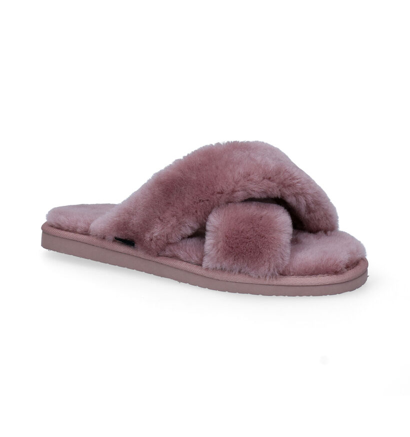 Bullboxer Pantoufles ouvertes en Rose en textile (300234)