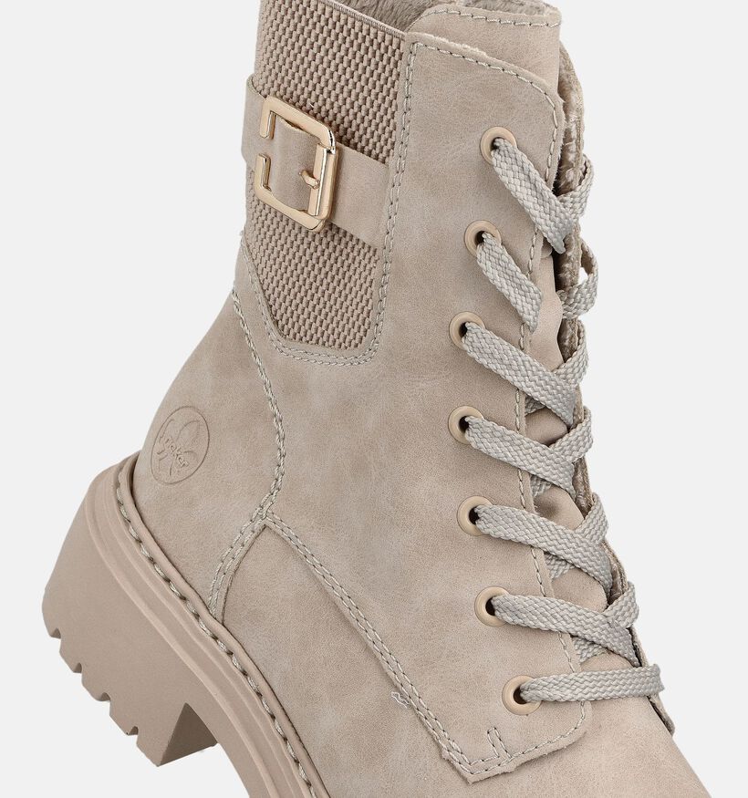 Rieker Boots à lacets en Écru pour femmes (363524)