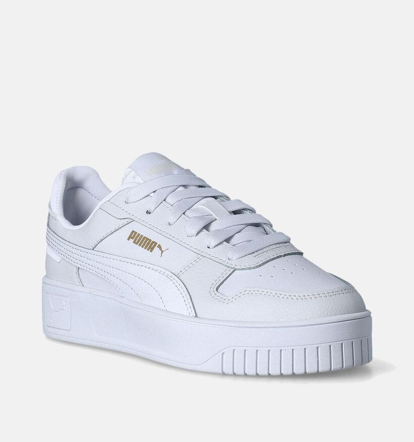 Puma Carina Street Baskets en Blanc pour filles (350392) - pour semelles orthopédiques