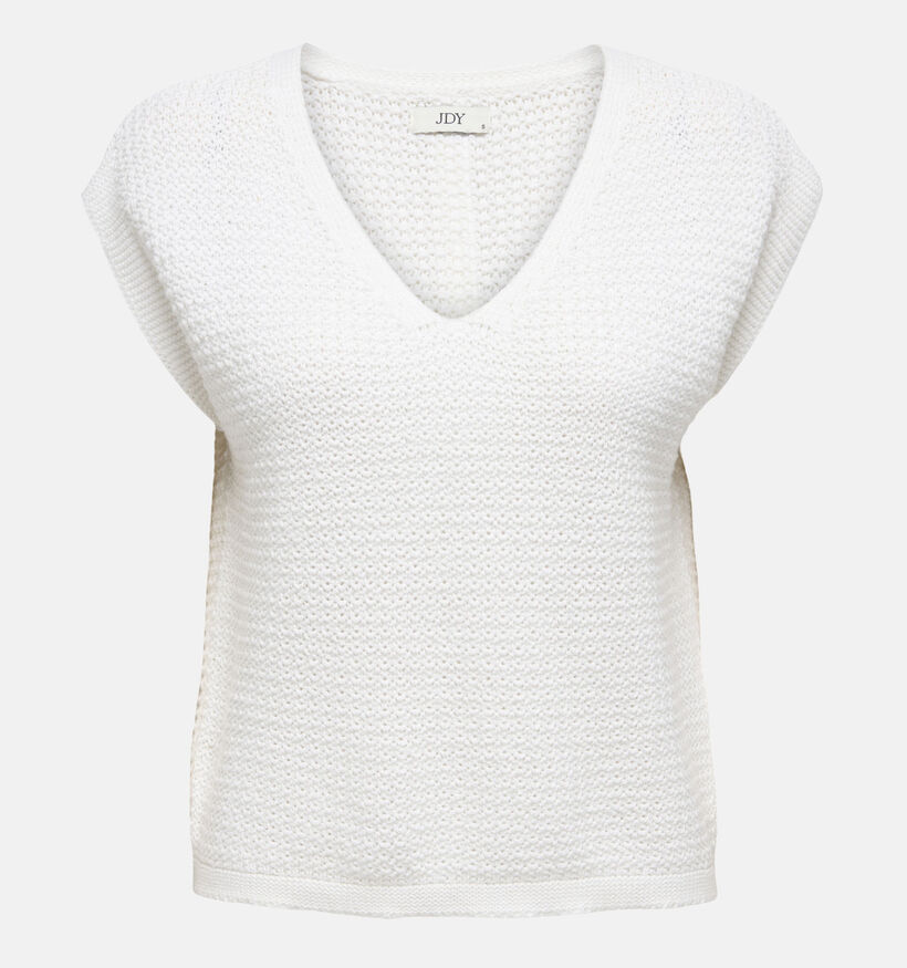 JDY Martha Button Back Witte Mouwloze Trui voor dames (370047)