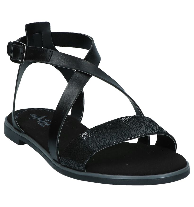 Zwarte Sandalen Clarks Bay Rosie in leer (241650)