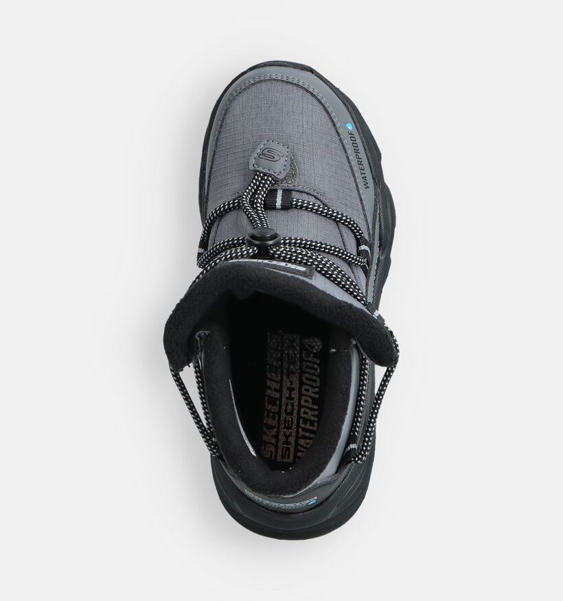 Skechers Turbo Tread Storm Glider Bottines Fourrées en Gris pour garçons (366427)