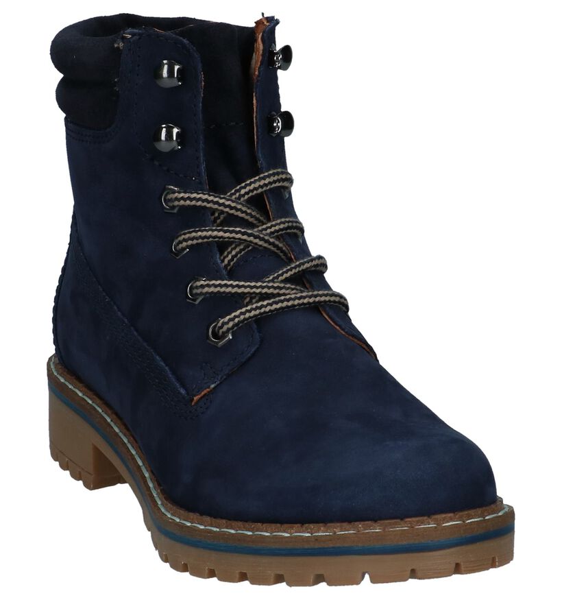 Dazzle Bottines en Bleu foncé en nubuck (223952)