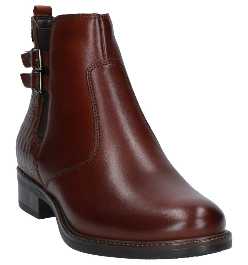 Tamaris Bottines en Brun foncé en cuir (257082)