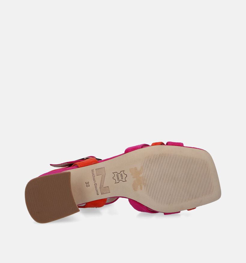 Nathan-Baume Sandales à talons en Fuchsia pour femmes (340354)