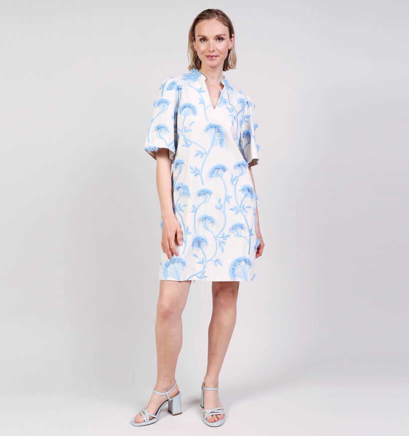 Minus Misja Skyway Blue Ecru/Blauwe Jurk voor dames (371824)