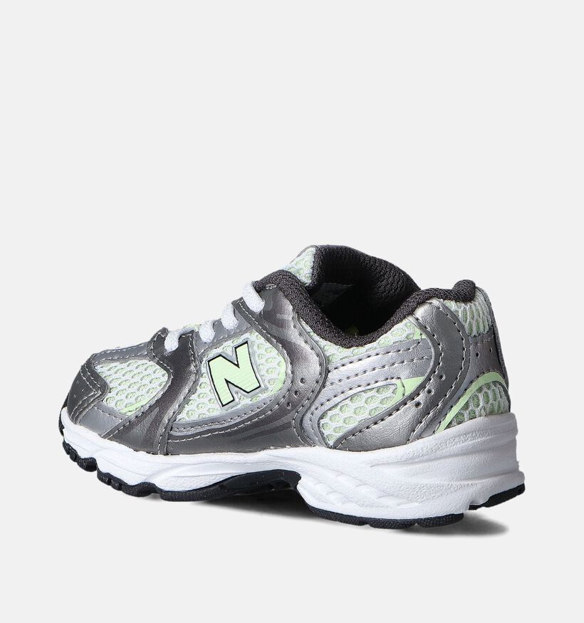 New Balance 530 Baskets en Argent pour filles, garçons (365013) - pour semelles orthopédiques