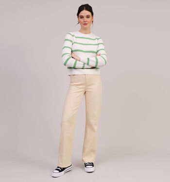 Wide leg jeans beige L30