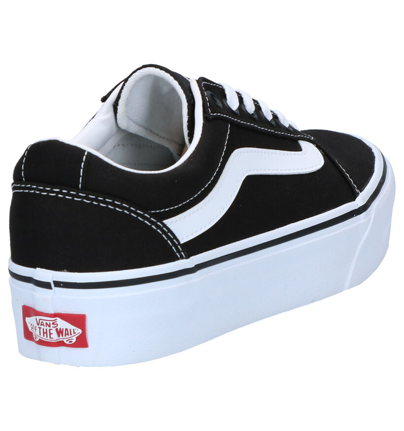 Vans Ward Platform Baskets de skate en Noir pour femmes (317792)