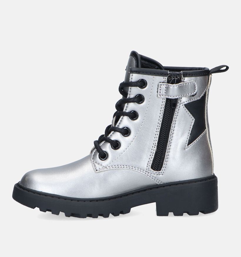 Geox Casey Boots en Argent pour filles (330138) - pour semelles orthopédiques