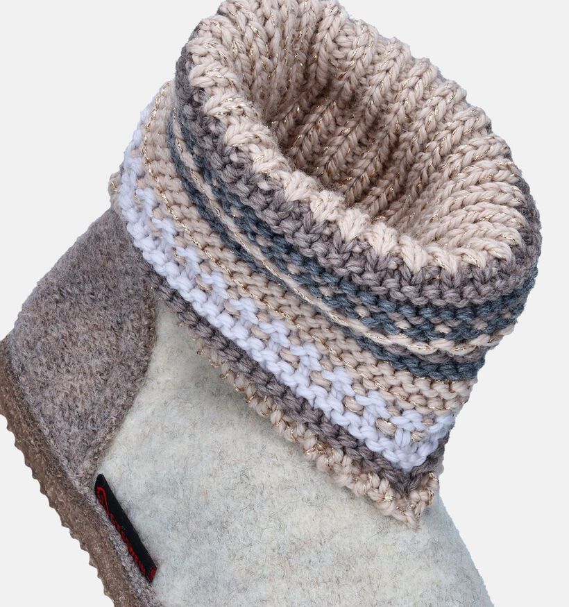 Giesswein Kiel Ecru Hoge pantoffels voor dames (349150)