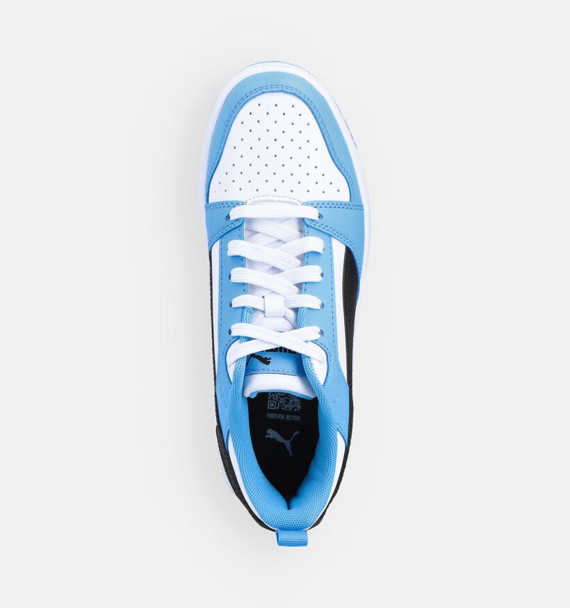 Puma Rebound V6 Baskets basses en Bleu pour gar&ccedil;ons, filles (366635)