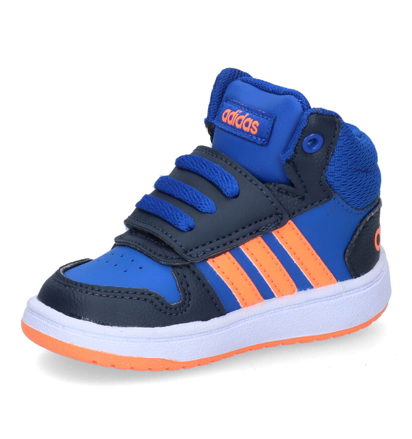 adidas Hoops Blauwe Hoge Sneakers voor jongens (299873)