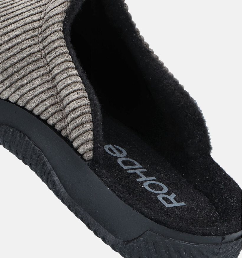 Rohde Taupe Brede pantoffels voor heren (349292)