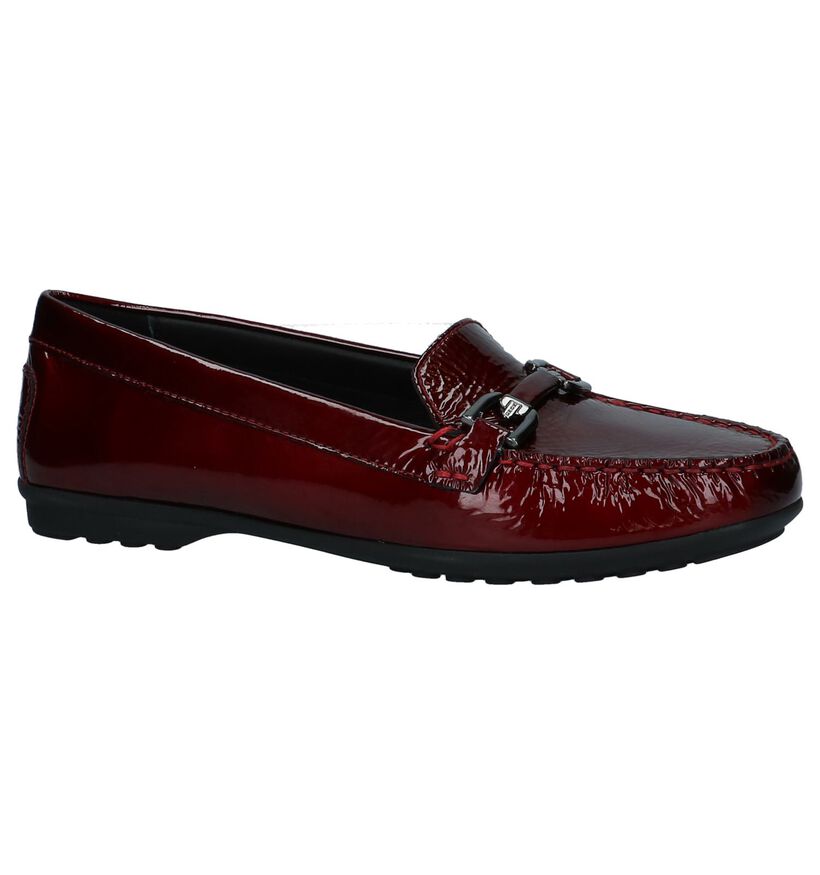 Geox Elidia Donker Rode Mocassins, , pdp