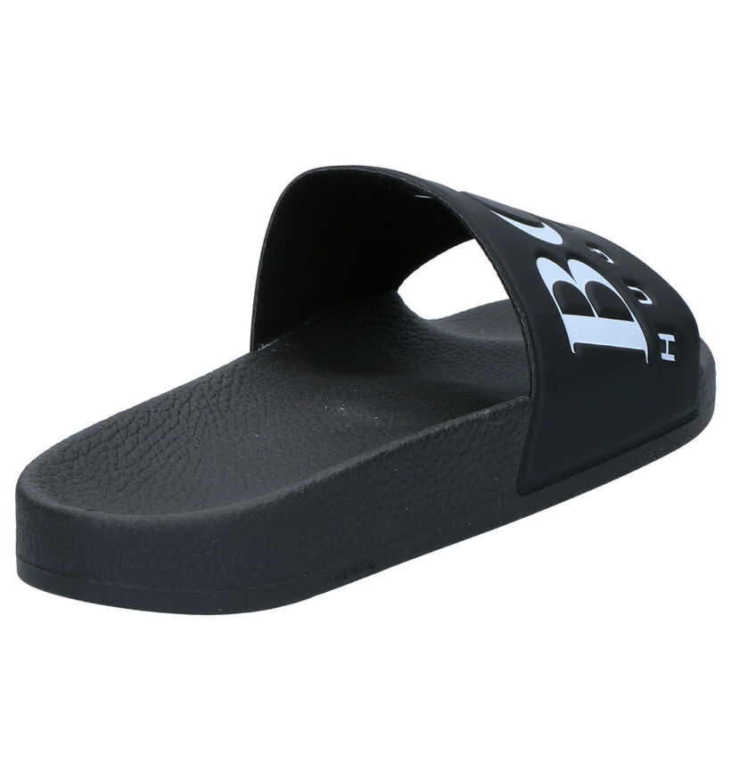 Hugo Boss Claquettes de piscine en Noir en synthétique (266982)