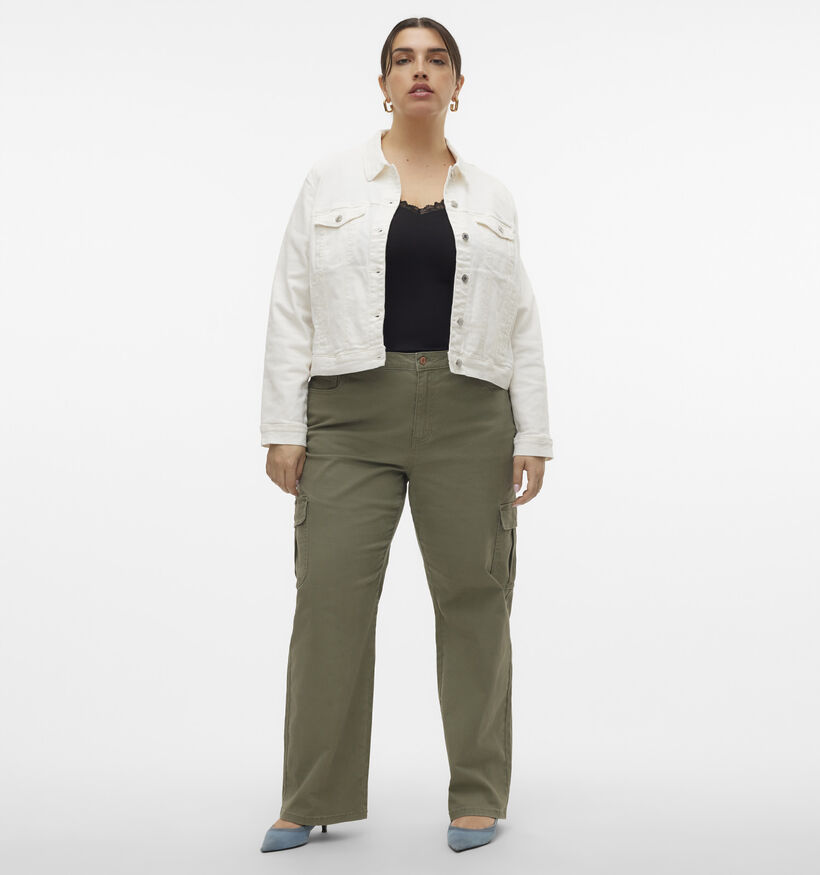 Vero Moda Curve Wild Soya Manteau court en Blanc pour femmes (369340)