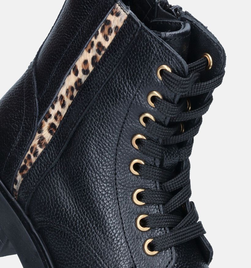 Little David Petra-Lisa Bottines en Noir pour filles (348054) - pour semelles orthopédiques