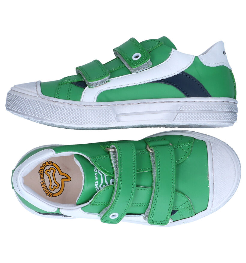 STONES and BONES Marro Chaussures à velcro en Vert pour garçons (303473) - pour semelles orthopédiques