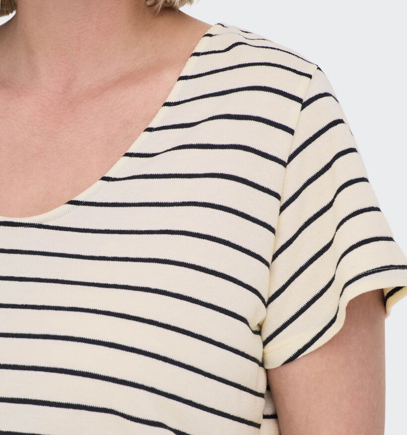 Only Carmakoma Jana Ecru T-Shirt voor dames (375072)