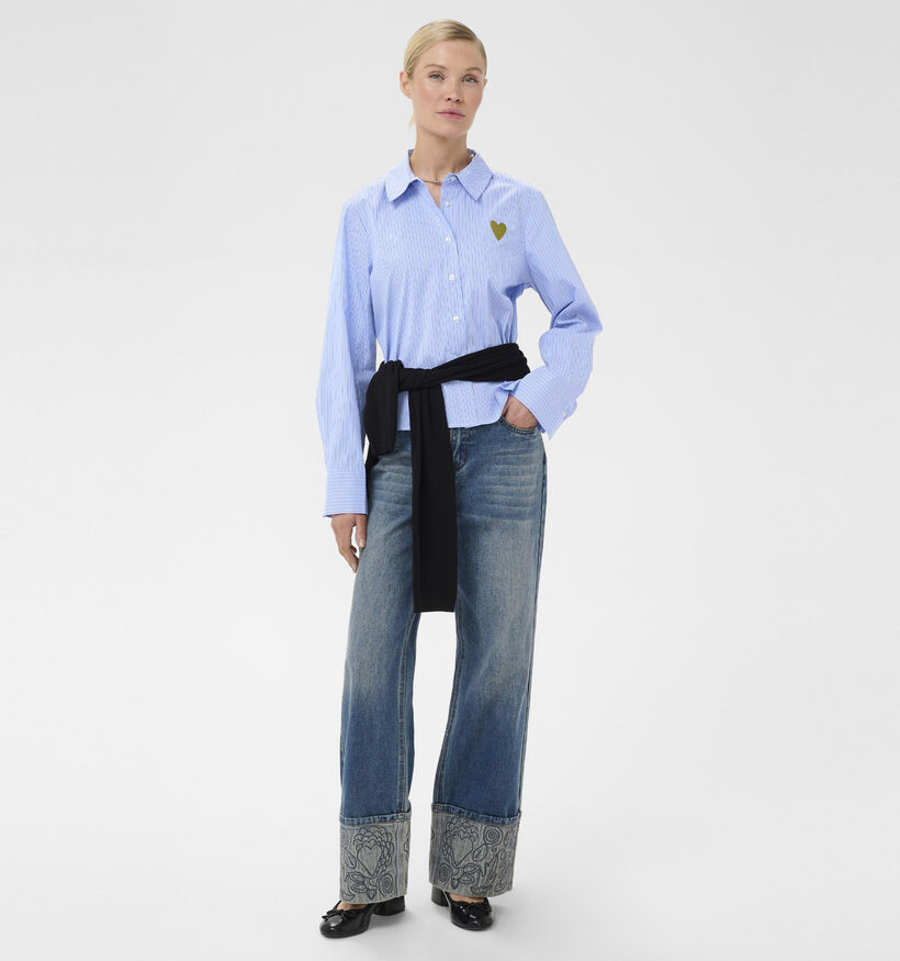 Culture Ebony Short Blauwe Hemd voor dames (377016)