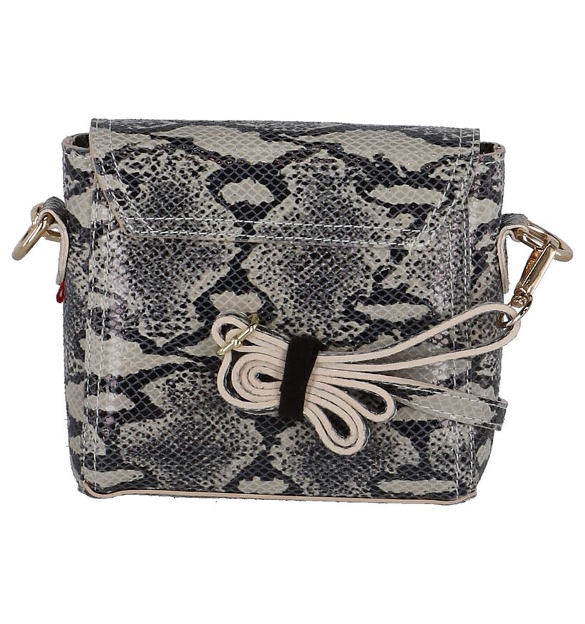 Blauwe Crossbody Tas Time Mode in leer (253911)