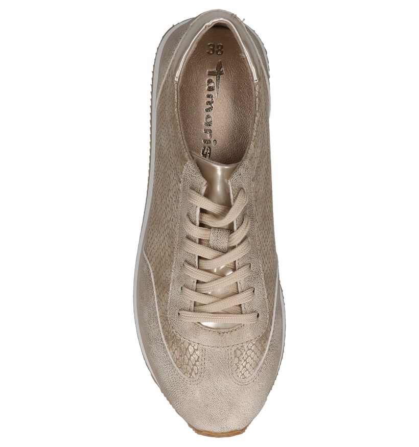 Tamaris Chaussures à lacets en Argent en simili cuir (210142)