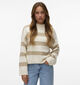 Vero Moda Inez LS Highneck Lichtbeige Pull voor dames (361221)