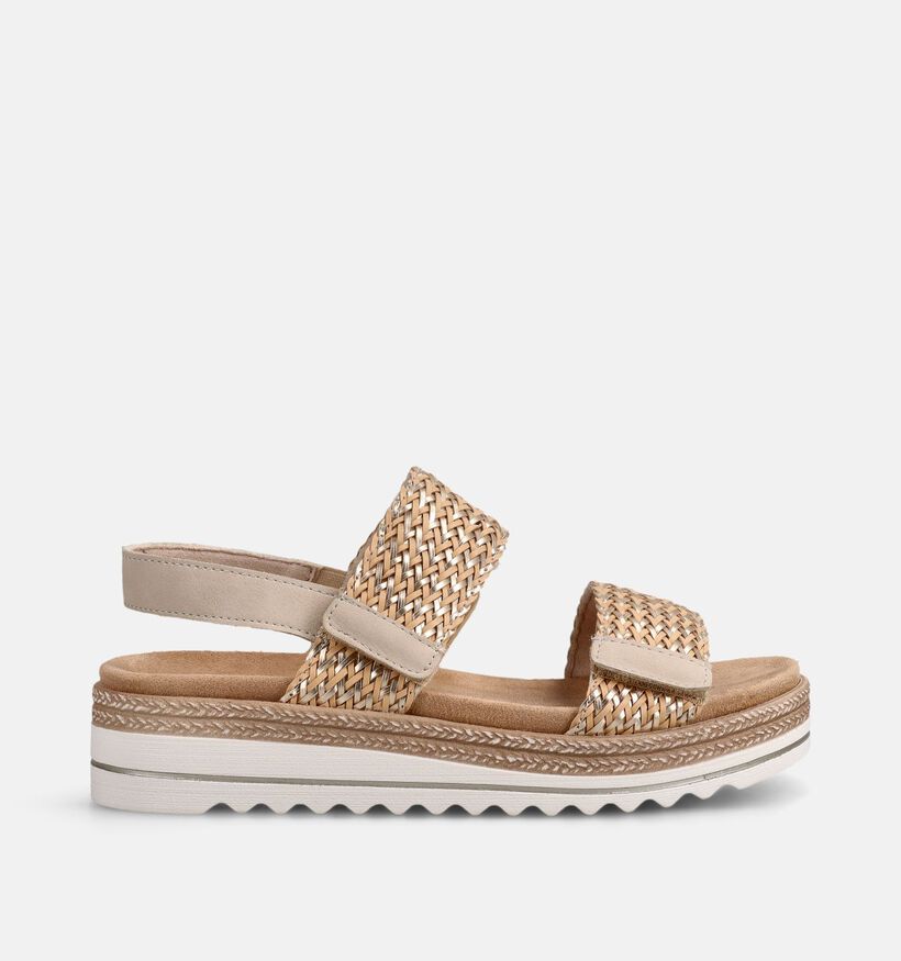 Remonte Beige/Gouden Sandalen voor Steunzolen voor dames (370471) - geschikt voor steunzolen