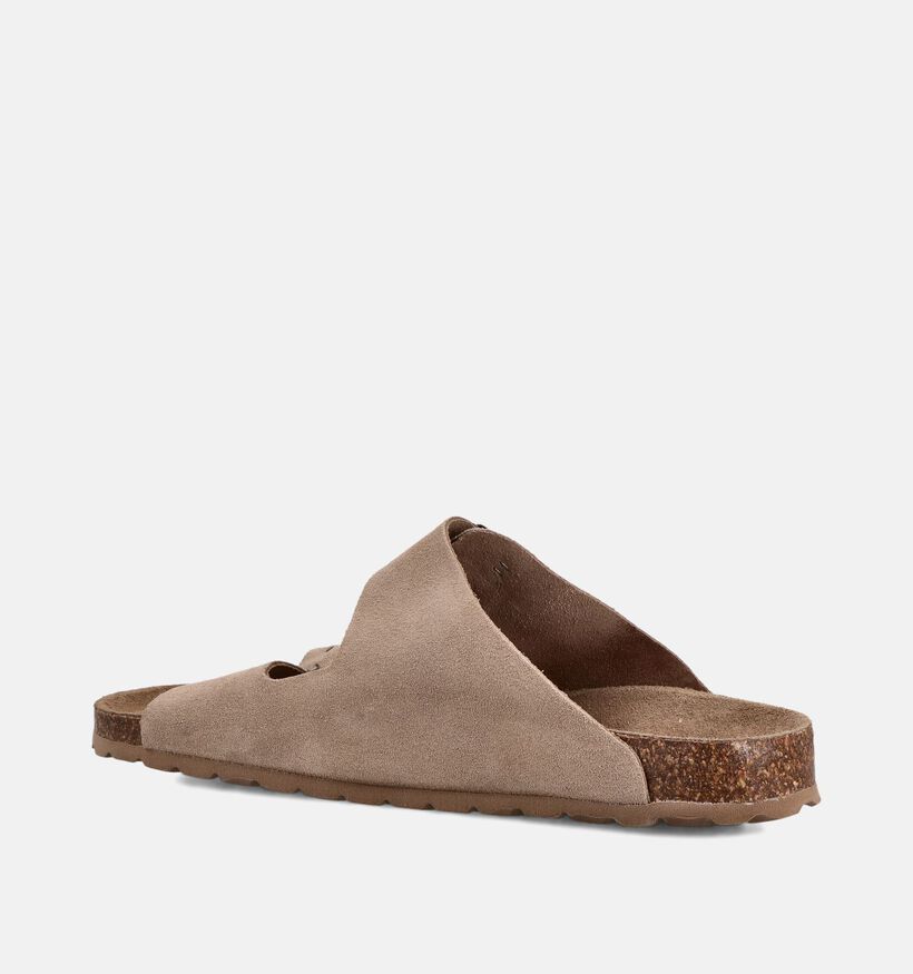 Billowy Sandalia Nu-pieds plates en Marron pour femmes (377838)