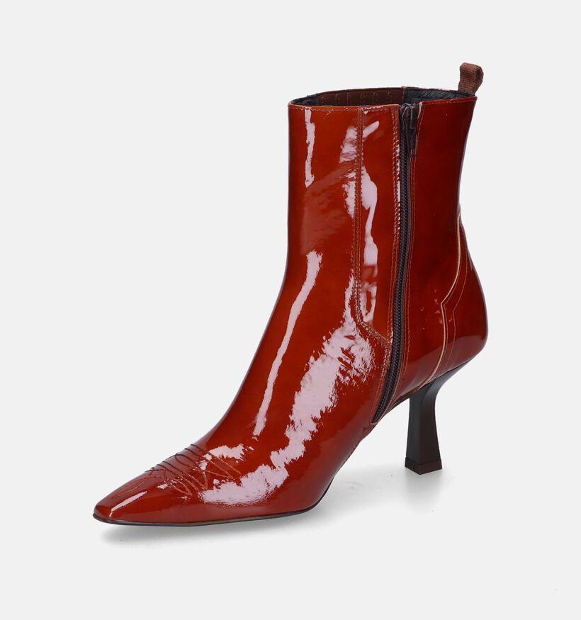 Zinda Bottines à talons en Cognac pour femmes (317221)