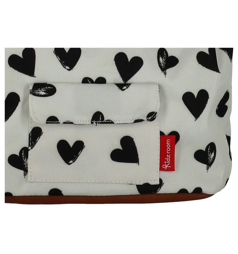 Witte Kinderrugzak met Hartjes Kidzroom in stof (249399)