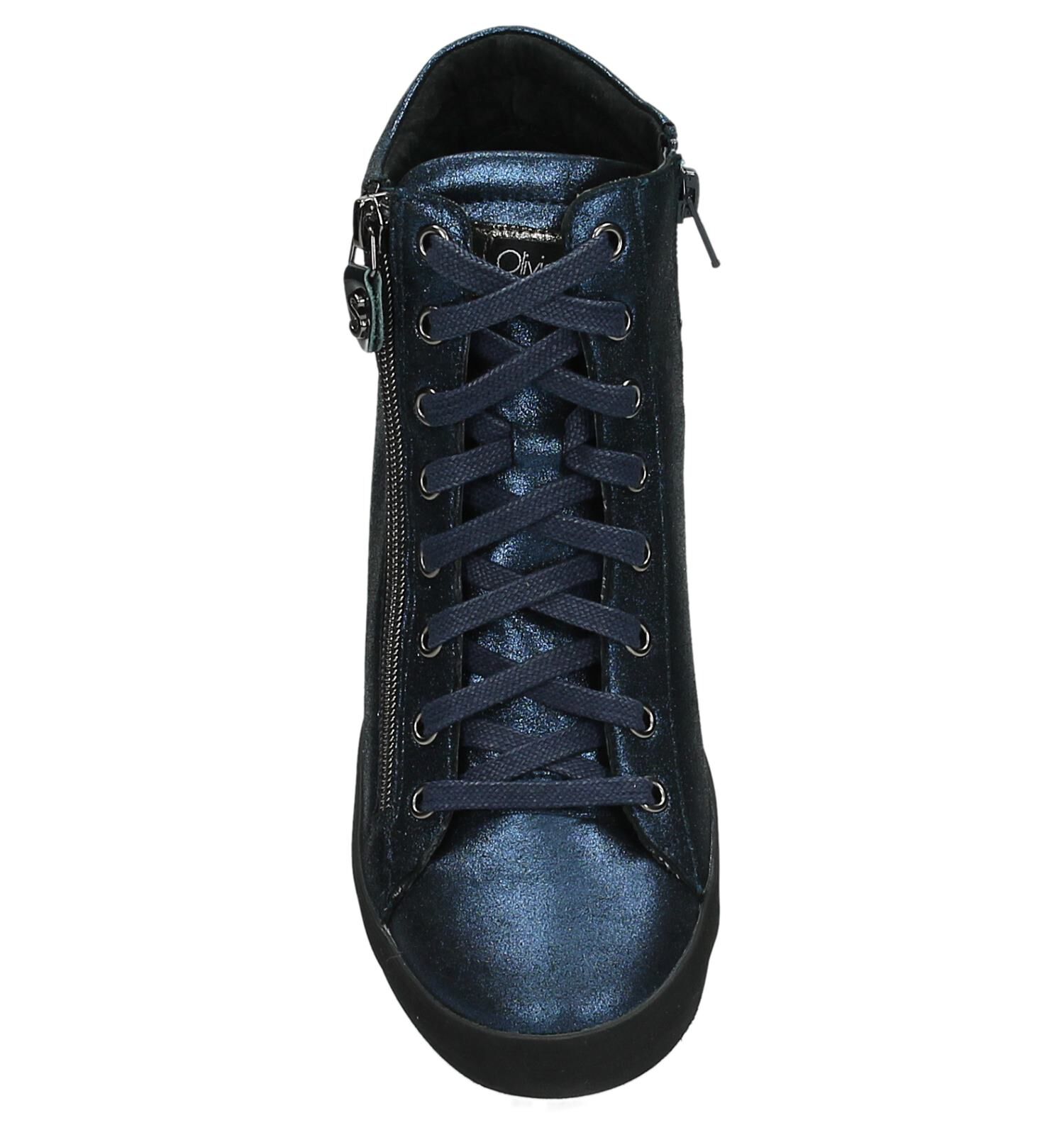 Blauwe Sneaker met Sleehak Olivier Strelli Dames Sneakers Online op TORFS.BE