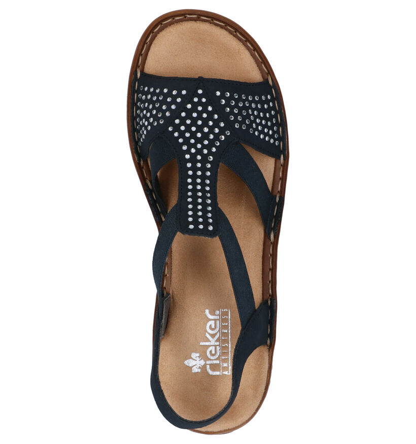 Rieker Blauwe Sandalen in stof (271879)