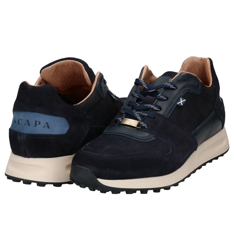 Scapa Blauwe Veterschoenen in nubuck (282923)