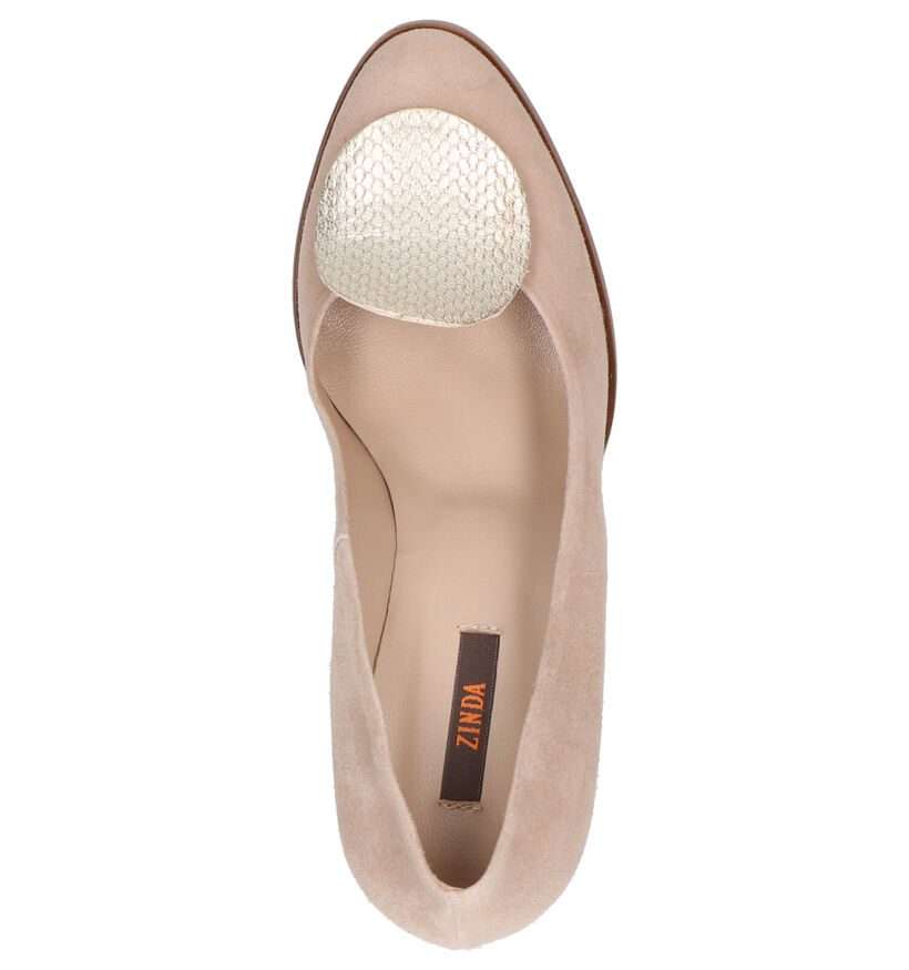 Zinda Beige Pumps in daim (272908)