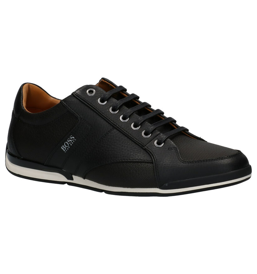 Hugo Boss Saturn Low Chaussures à lacets en Bleu en cuir (296451)