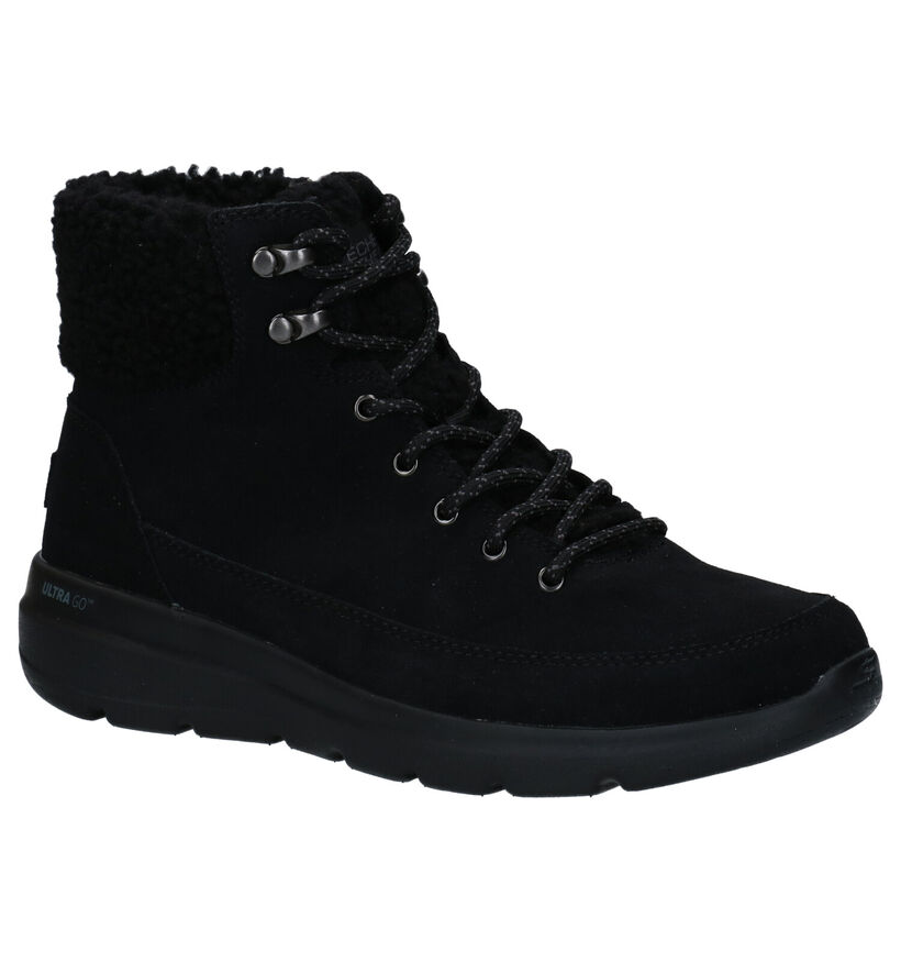 Skechers Glacial Ultra Woodlands Zwarte Snowboots in nubuck (279574)