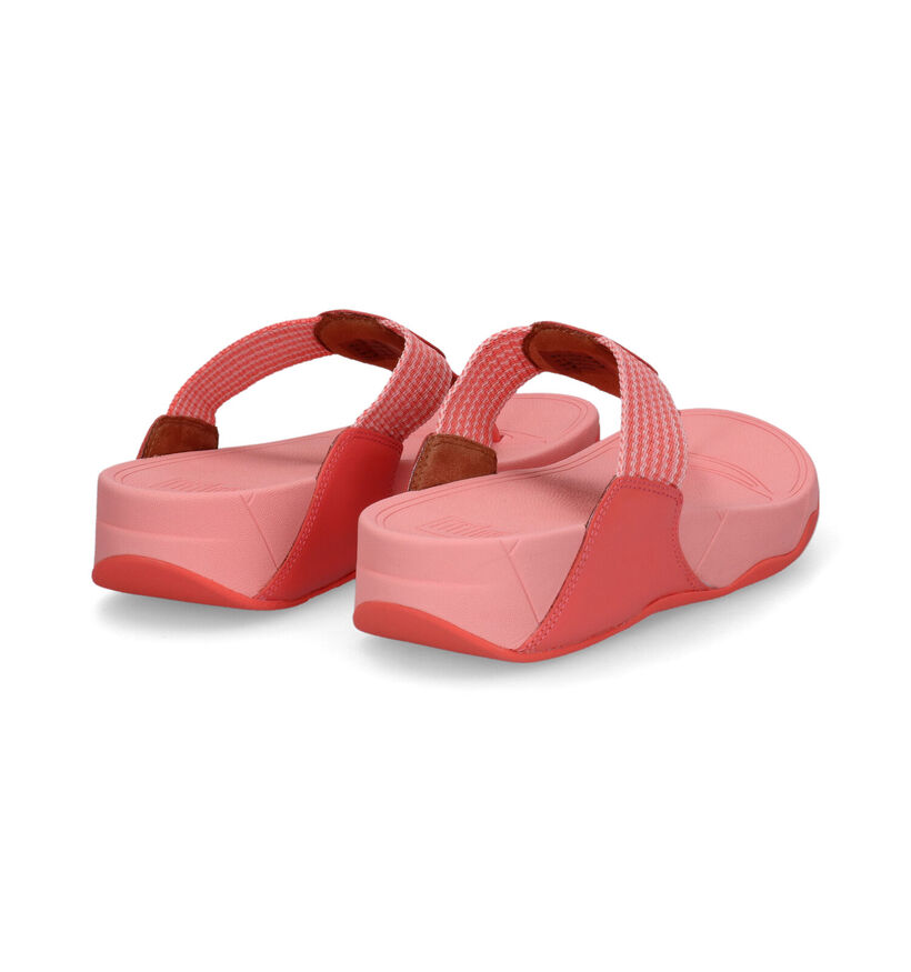 FitFlop Walkstar Webbing Paarse Teenslippers in leer (302640)