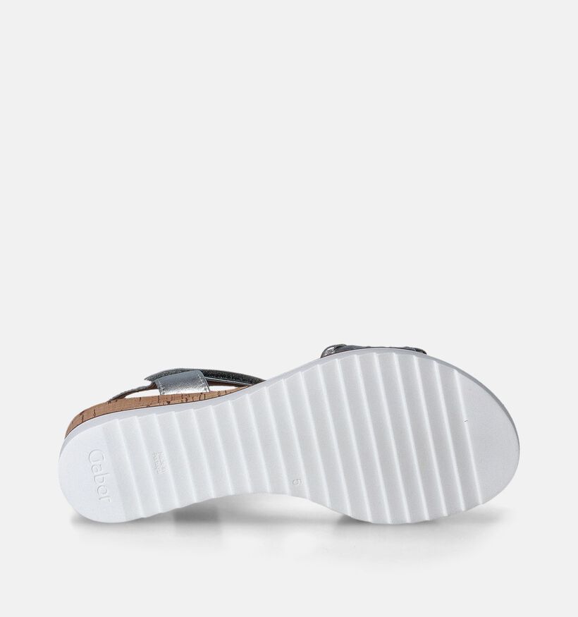 Gabor Zilveren Sandalen met sleehak voor dames (355066)