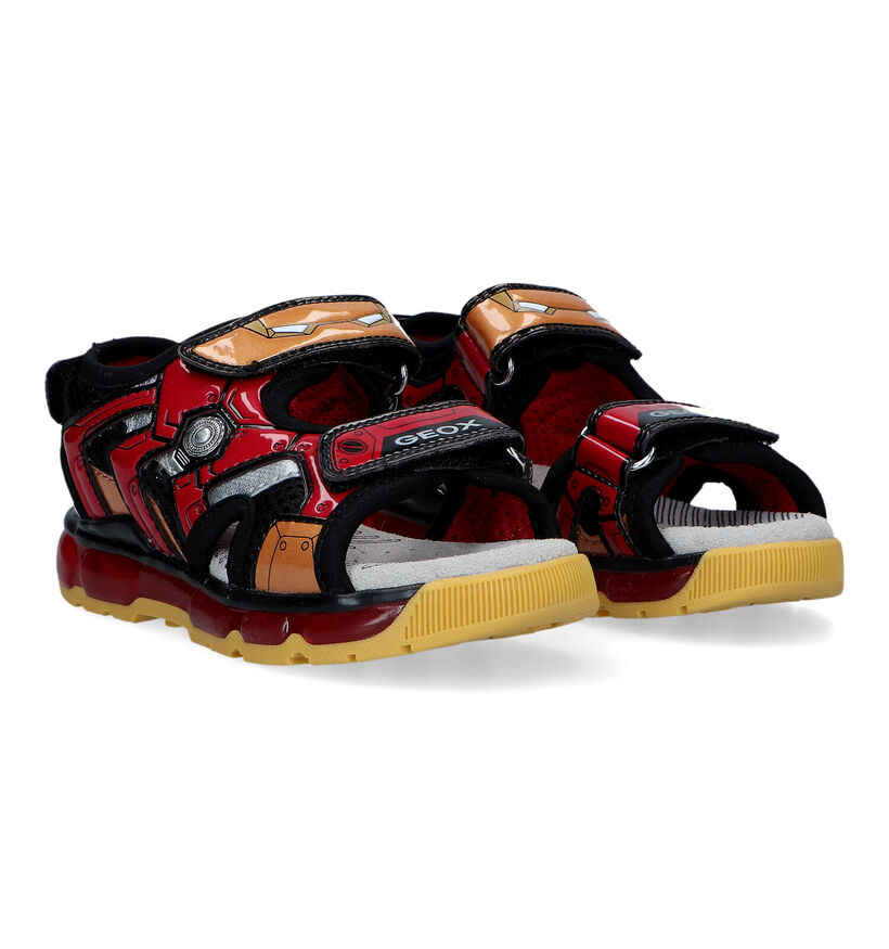 Geox Android Zwarte Sandalen met lichtjes voor jongens (326620)