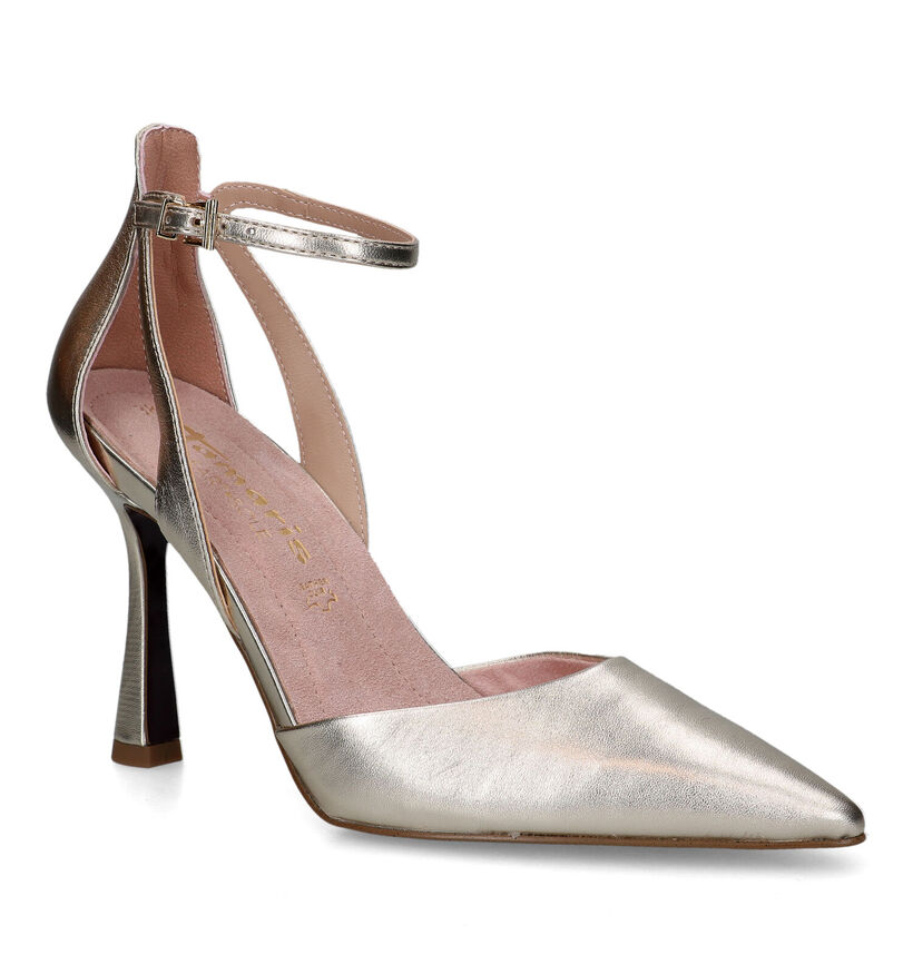 Tamaris Gouden High Heel Pumps met Riempje voor dames (320582)